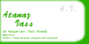 atanaz vass business card